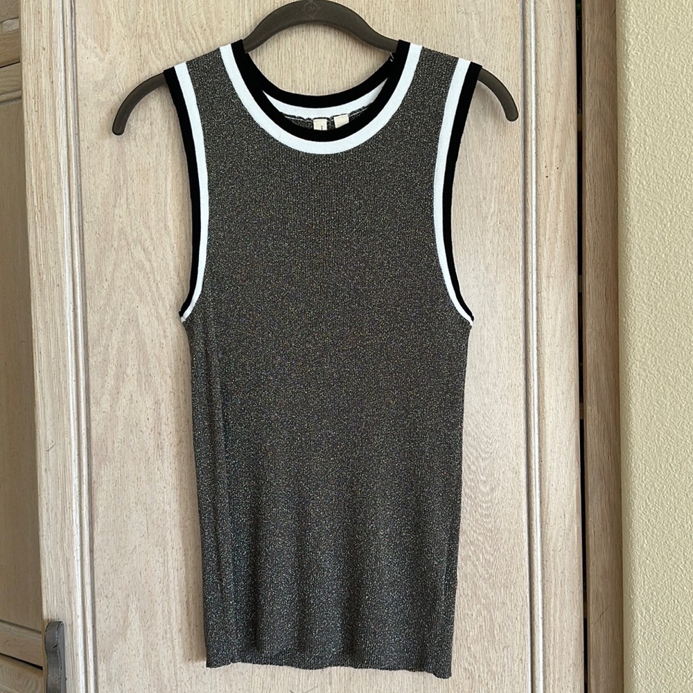 NWT Moth by Anthropologie Metallic Tank Top